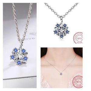 ♨️ 1CT Sapphire Moissanite Snowflake Necklace